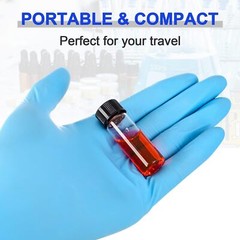 100 Pack 4ml/10ml Glass Vials with Screw Caps Clear Liquid Sample Vial Bottles