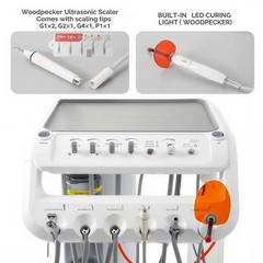 Portable Dental Mobile Delivery Unit with Air Compressor Curing Light Scaler