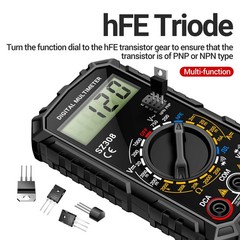 LCD Digital Multimeter with Buzzer for Continuity AC DC Voltage Current Testing