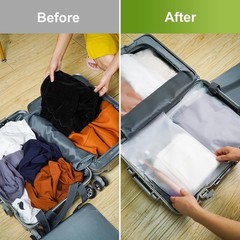 Frosted Packaging Bags for Shipping, 50 Pcs 8×10 Inch Zipper Plastic Shirt Ba…