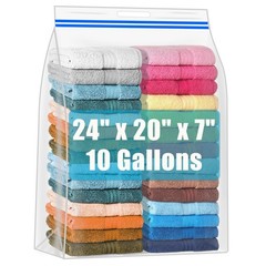 15 Pack 10 Gallons Extra Large Storage Bags 24″x20″x7″ Resealable Plastic Sto…