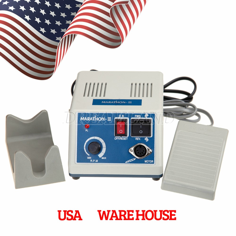 Dental Lab MARATHON -III MICROMOTOR Electric 35000 RPM Handpiece Polishing Burs