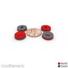 1/2 x 1/8 Inch Neodymium Rare Earth Countersunk Ring Magnets N42 (20 Pack)