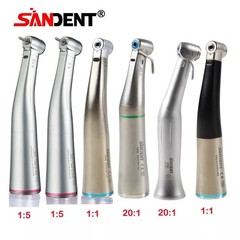 SANDENT Dental 1:1 /1:5 / 20:1 LED Optic Contra Angle Handpiece fit E-Type Motor
