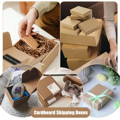 100 Pcs 6 X 4 X 1.6 Inches Shipping Boxes Corrugated Cardboard Brown