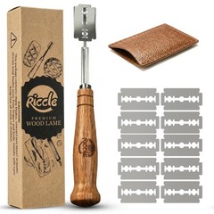 Oak Wood Bread Lame Slashing Tool 1.6 Inch Ergonomic Dough Scoring Cutter