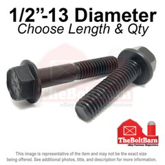 1/2″-13 Grade 8 Hex Flange Screws Frame Bolts Phos Oil (Pick Length & Qty)