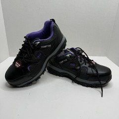 Skechers Work D’Lites SR Tottle Comp Toe Shoes Womens 9.5 BKPR Box Damage
