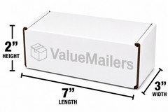 7x3x2 White Corrugated Shipping Mailers Packing Box Boxes Folding 50 100 To 1000