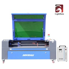Autofocus 100W CO2 Laser Cutting Engraving Machine 40″x32″+CW5200 Water Chiller