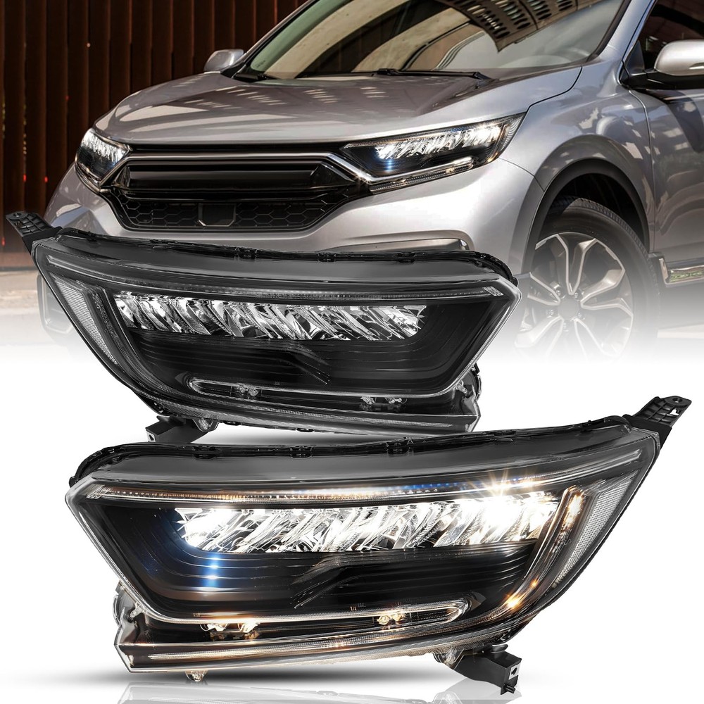 LED Headlight Assembly for 2017-2022 Honda CRV Black Clear
