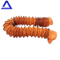 12″ × 25FT PVC Flexible Duct Hose for Ventilator Blower Fan w/ Rope & D-Ring