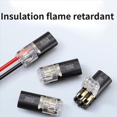 200pcs Double-Wire Plug-in Connector, Cable Clamp with Locking Buckle, AWG 18-22