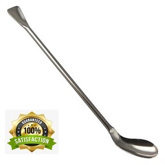 Stainless Steel Lab Spatula Spoon with Flat Ends Perfect for Sampling Stirring