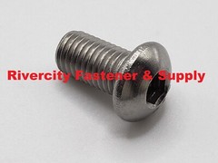 1/4-28×1/2 Stainless Button Allen Head Bolts 1/4×28 x 1/2 Screws 1/4×28 x 1/2″