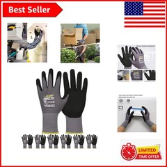 Comfortable Seamless Knit Nylon Gloves – Water-Repellent & 6 Pairs Included