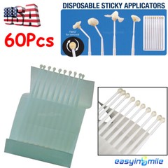 60xDental Disposable Sticky Applicators Bendable Micro Brush Remove Adhesive10cm