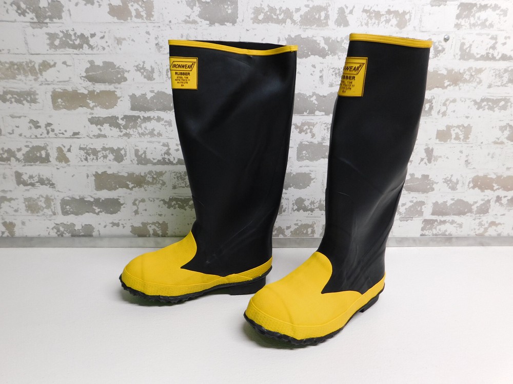 NEW Ironwear 9280 Steel Toe Boots, 17″ Rubber Metatarsal, 100% Waterproof Size 8