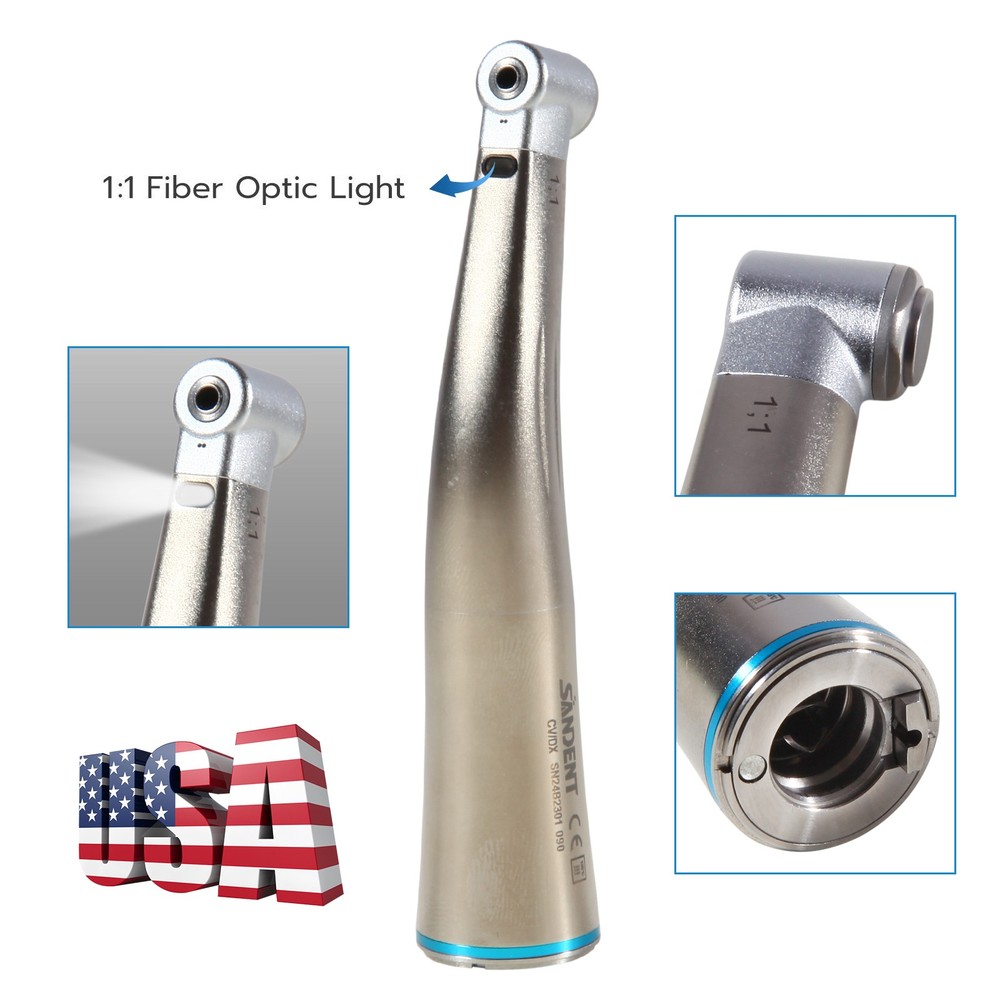 SANDENT Dental 1:1/1:5 Increasing Contra Angle Handpiece Fit NSK Electric Motor