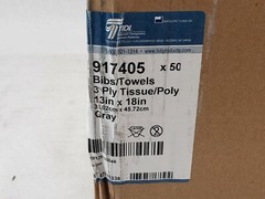 Lot Of 3 Boxes Tidi 917405 Gray 3-Ply Tissue Poly Towel & Bib 13″ X 18″ 500/BOX
