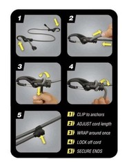 Nite Ize Kbb5-01-R8 Adjustable Bungee Cord, Carabiner, 28 In.L