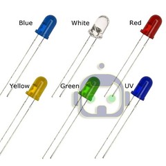 New 3mm 5mm 8mm 10mm LED Light Emitting Diodes Clear White Red Blue Green Lights