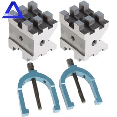 Precision 2-3/8″ × 2-3/4″ × 2″ Multi-Use V-Block and Clamp Set Hardened Steel