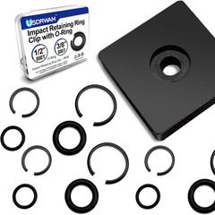 8 Sets 1/2″ and 8 Sets 3/8″ Impact Retaining Ring Clip with O-Ring Impact Fricti