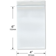 Plymor 4″ x 6″, 8 Mil Extra Thick Heavy Duty Zipper Reclosable Plastic Bags