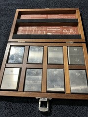 GAR M-15 MASTER STANDARDS SURFACE FINISH (TEXTURE) BLOCKS W Original Wooden Box