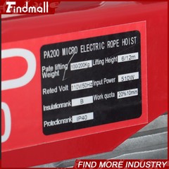 Findmall Mini Electric Hoist 110v 440lbs/200kg 6.6ft/2m Wired Remote Control