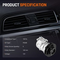 A/C AC Compressor for Toyota Corolla Matrix 2003-2008 L4 1.8L 883200212084 77391
