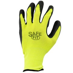 Tool Essentials Latex Coated Palm Knitted Work Gloves with Elastic Cuff Pairs