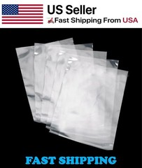 24″ x 24″ Clear Poly Bags 1.5-Mil Lay Flat Open Top Plastic Packaging Packing