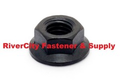 1/4-28 Hex Flange Nut Grade 8 1/4×28 Nuts 1/4 x 28 Smooth Bottom Phos & Oil
