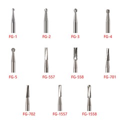10-100pc Dental High Speed Handpiece Tungsten Carbide Burs Round FG1/2/3/4/5/330