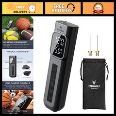 Electric Ball Pump 2000mAh with Digital Pressure Gauge, Fast Inflate/Deflate for