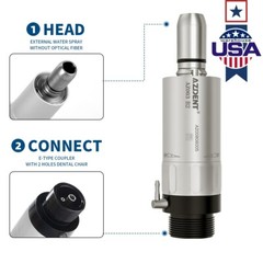 AZDENT Dental Handpiece Slow Low Speed Contra Angle Straight Air Motor 2/4Hole