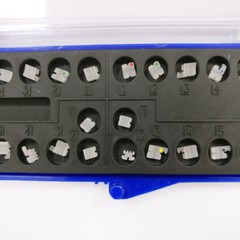 1/10PK Dental Brackets Orthodontic Ceramic Braces Clear MBT Roth 022 Hooks 3/345