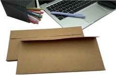 80Qty#10 Brown Kraft Business envelopes 4.125 x 9.5 inches, brown