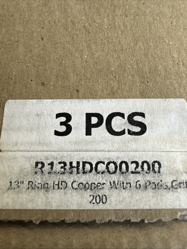New Superabrasive Lavina 13″ HD Copper Hybrid Rings 200 Grit R13HDCO0200 3/each