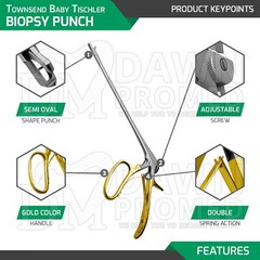 Baby Tischler Biopsy Punch Forceps 4.5mm x 3mm Bite Micro Cut OB-GYN Medical