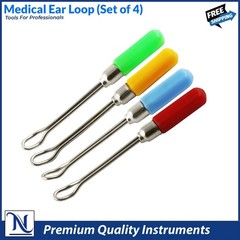 Medical Ear Wax Removal Curettes ENT Ear Cleaning Tool Set with Colorful Handle