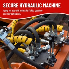 25FT 1/2″ Hydraulic Hose w/ 12PCS Hydraulic Hose Fittings W.P.40MPa / 5800PSI