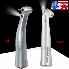 Dental 1:5 /1:4.2 45° LED Increasing Contra Angle Handpiece Fit NSK/KaV Tnx