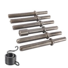7 Pcs Pneumatic Air Rivet Hammer Tool Kit Heavy Duty Smooth Riveting Bits Set
