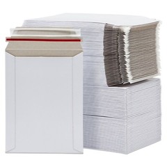 1-1000 6 x 8 White CD/DVD Self Seal Photo Ship Flat Cardboard Envelope Mailer