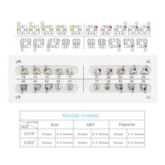 10 Packs AZDENT Dental Orthodontic Metal Brackets Braces Mini Roth.022 Hooks 345