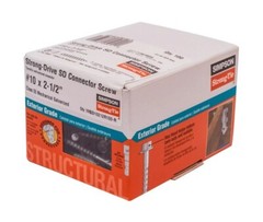 Strong-Drive® SD CONNECTOR Screw #10 x 2-1/2 in. 1/4-Hex Drive, Mech. Galv. 100