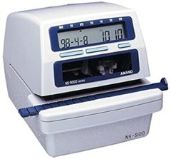 AMANO NS-5100 Electronic Time Date Number Stamp